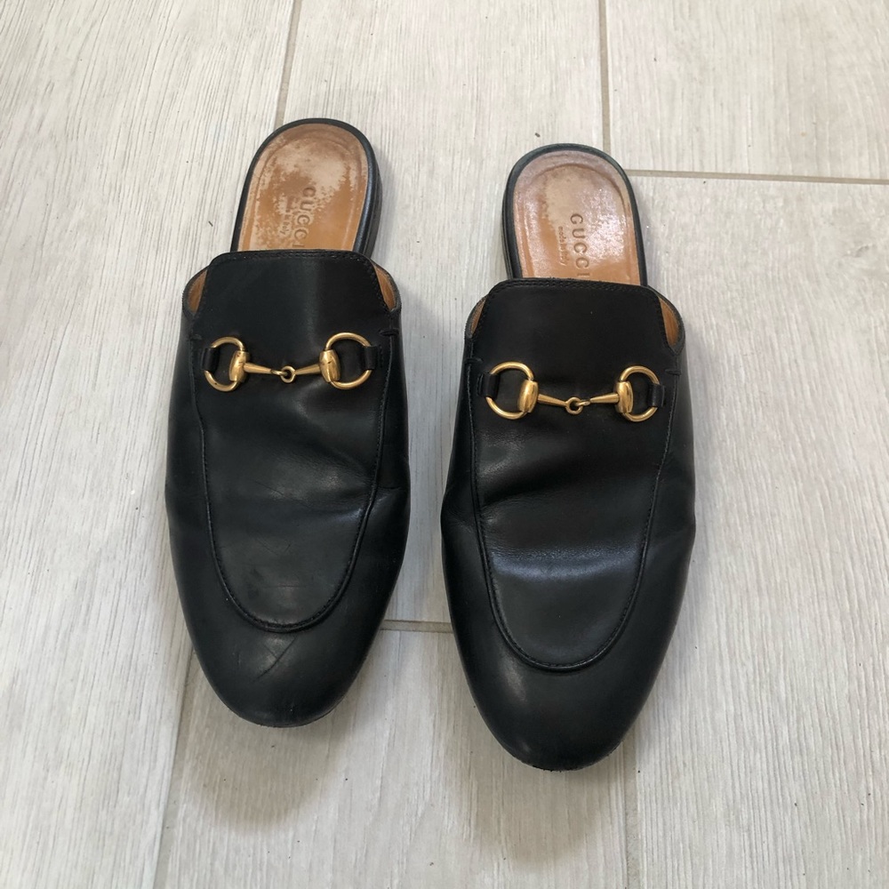 Gucci Princeton Leather Mules 37
